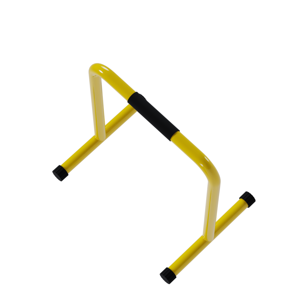 Yellow Parallel Bar - Upper High View at 135 Degrees png