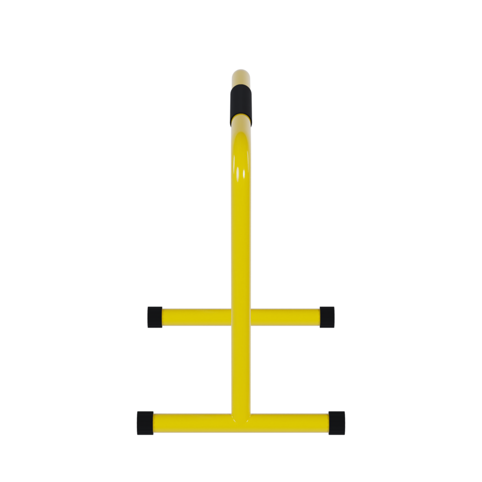 Yellow Parallel Bar - Medium High View at Front Angle 0 Degrees png