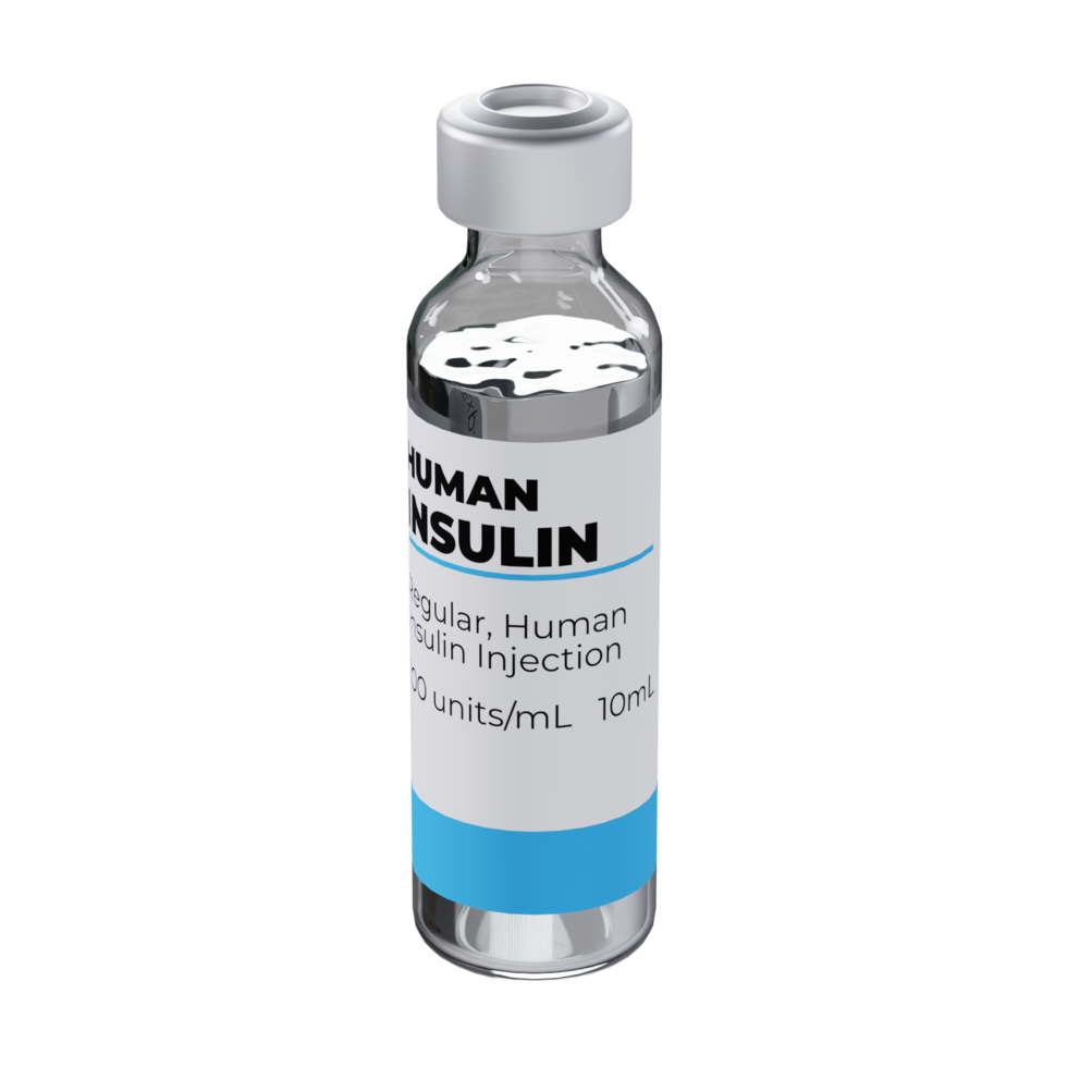 Injectable Human Insulin - Medium High View at 135 Degrees png