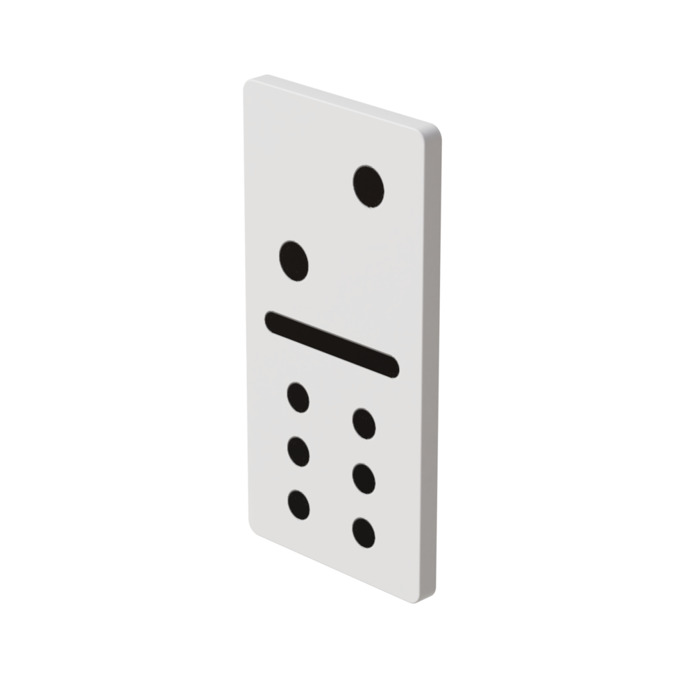 Domino Piece - Medium High View at 135 Degrees png