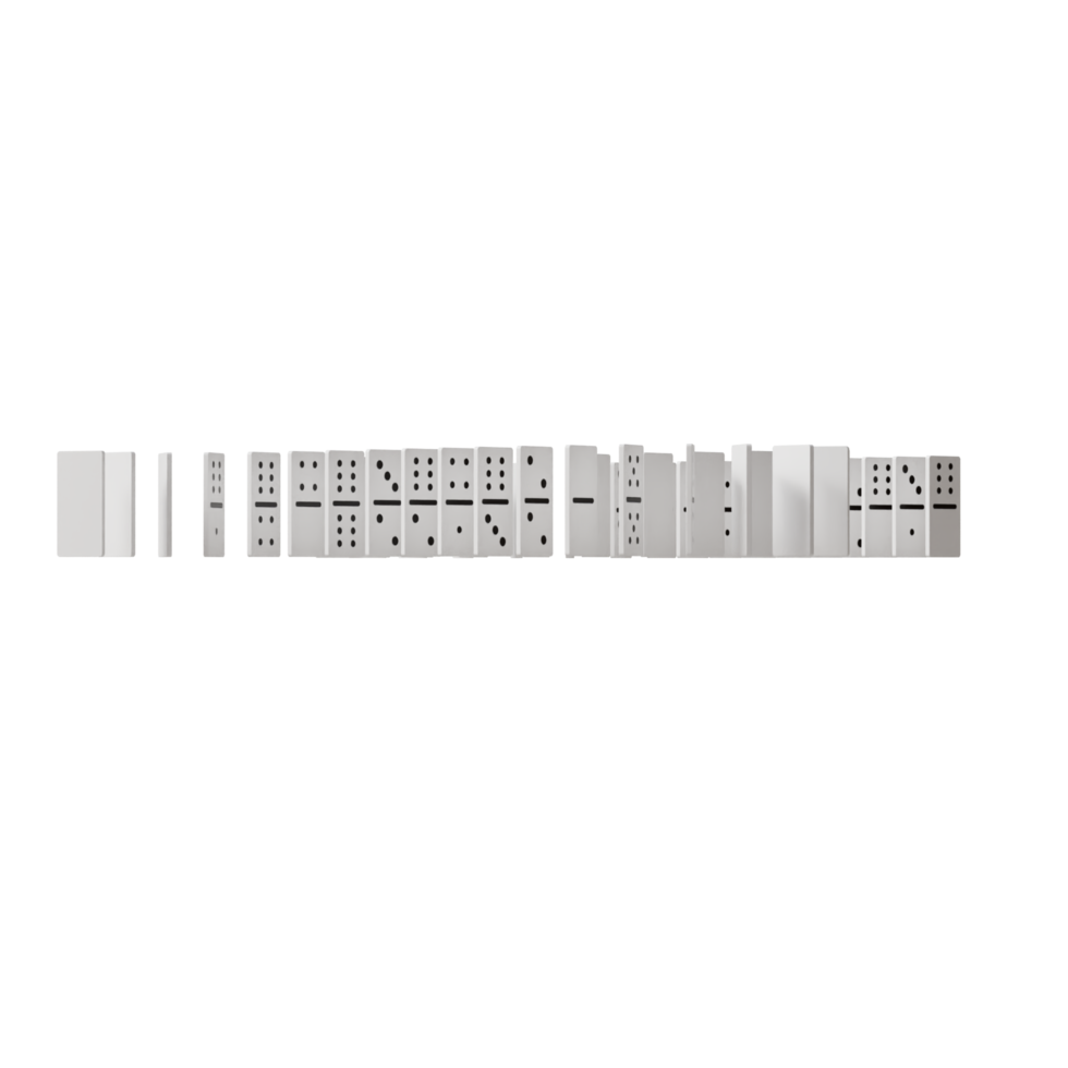 Domino Chain - Medium View at 45 Degrees png