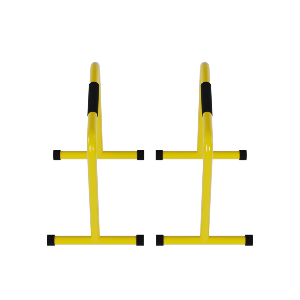 Yellow Training Parallel Bars - Upper Medium View at Front Angle 0 Degrees png