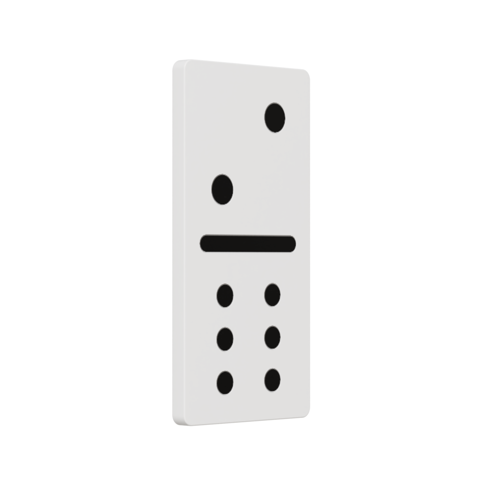 Domino Piece - Medium View at 45 Degrees png