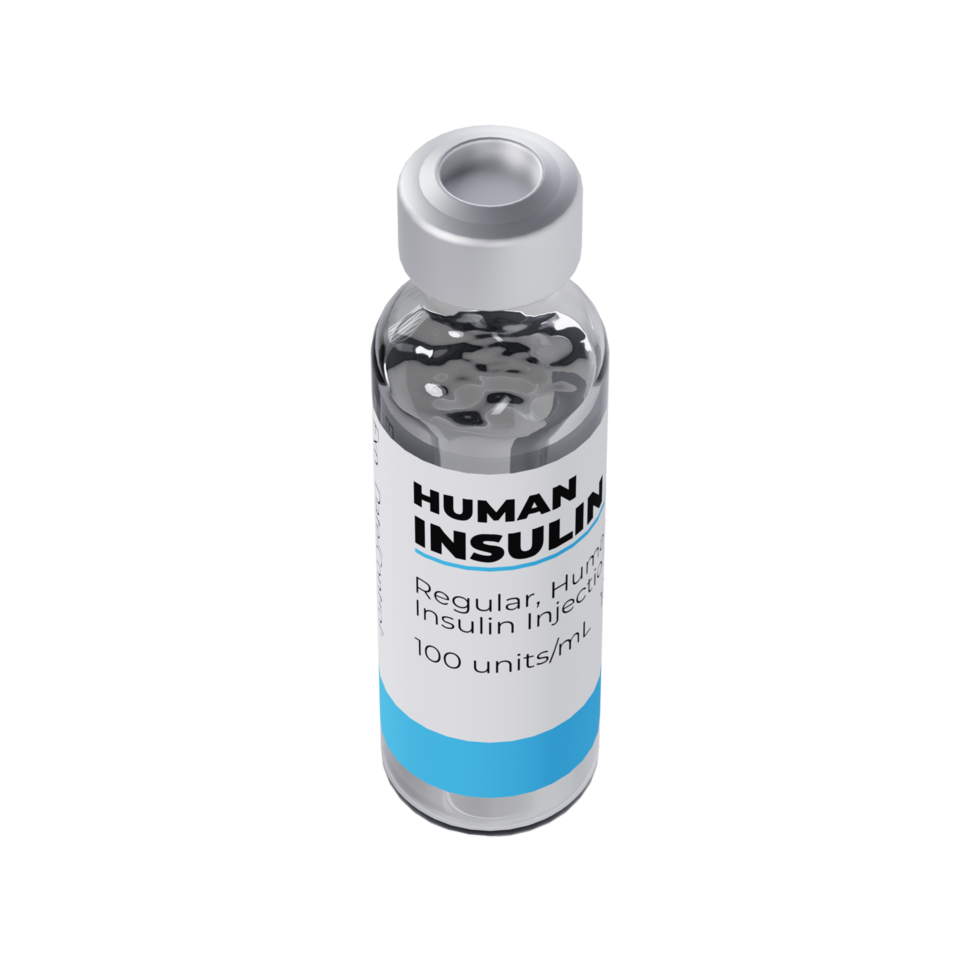 Injectable Human Insulin - Upper Medium View at 90 Degrees png