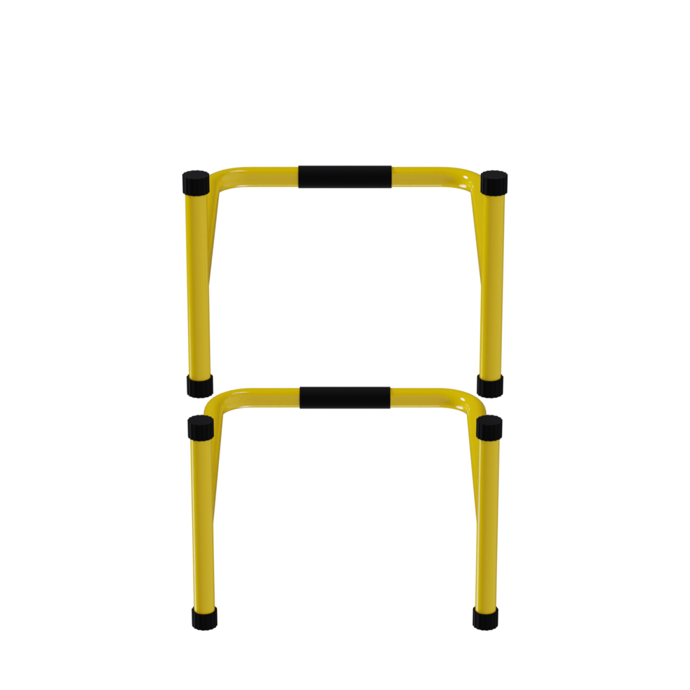 Yellow Training Parallel Bars - Lower Low View at 90 Degrees png