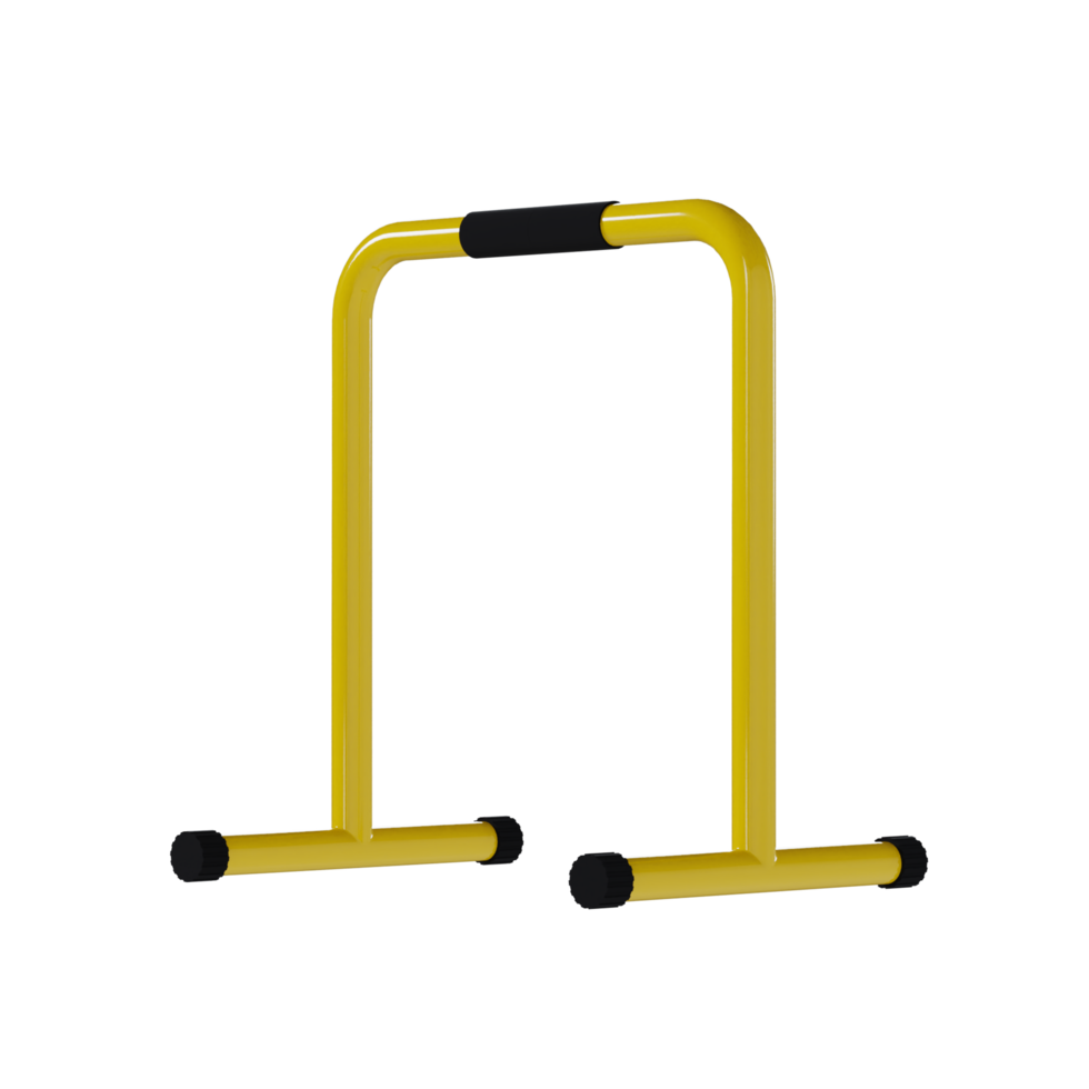 Yellow Parallel Bar - Medium View at 135 Degrees png