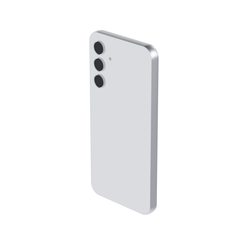 White Smartphone - Medium High View at 315 Degrees png