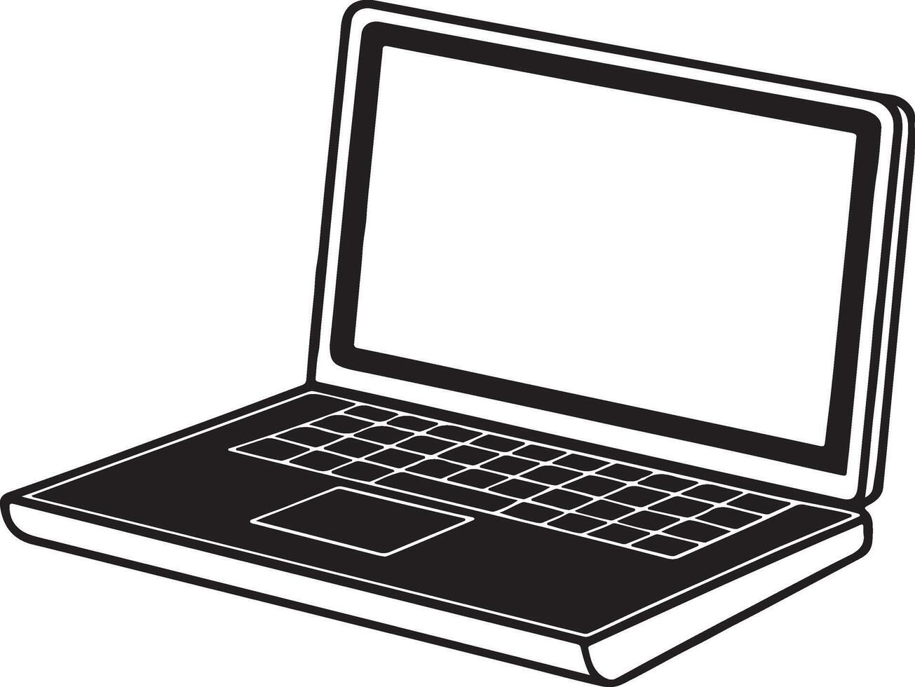 Laptop Silhouette Victor illustration vector