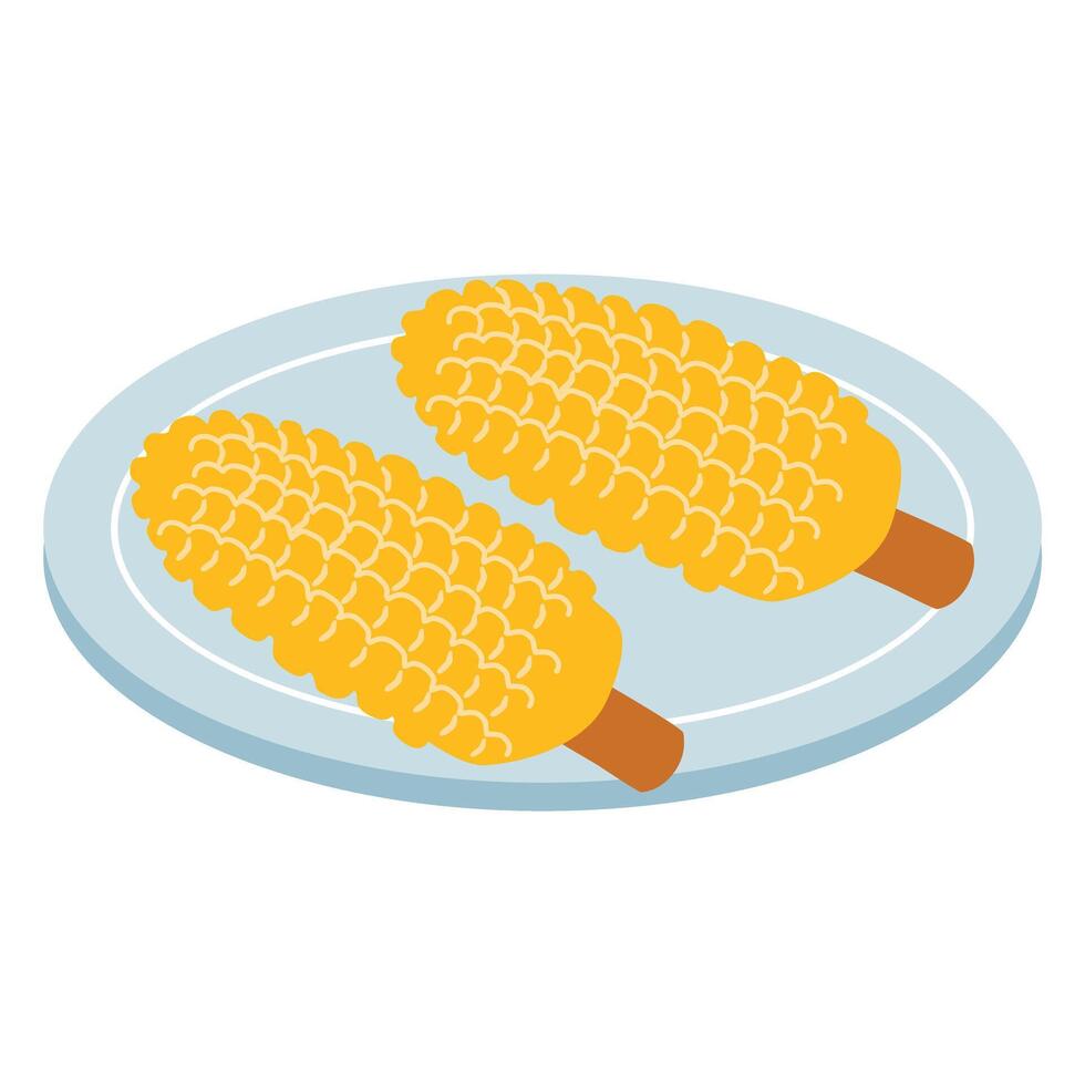 Delicious Corn on the Cob vector
