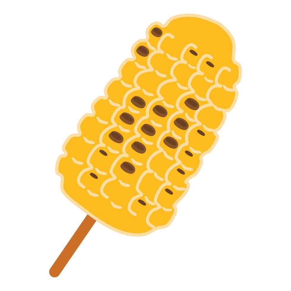 Roasted Corn on the Grill vector