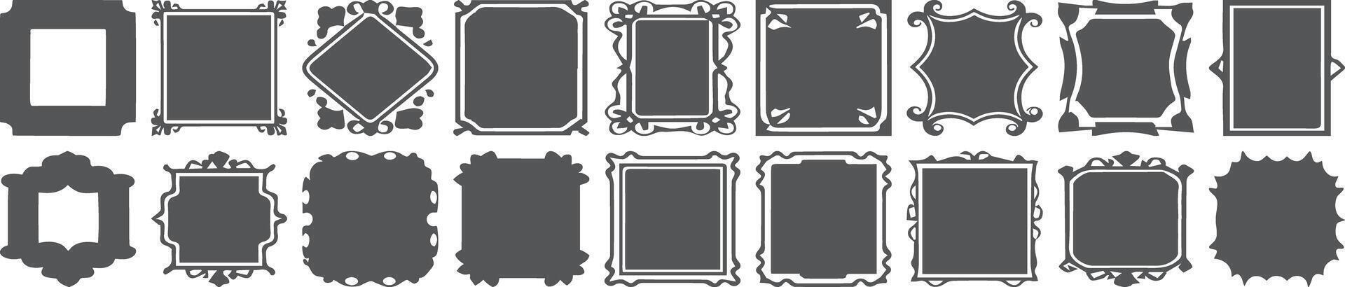 Timeless squareTreasures A Stunning Collection of Ornate Antique Labels and Decorative Frames for Elegant Retro Design Projects in Format vector
