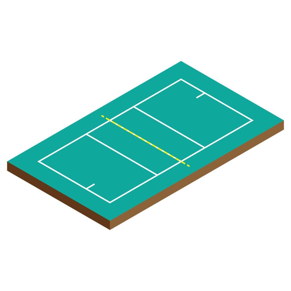 Volleyball Field 3D The Illustration vector