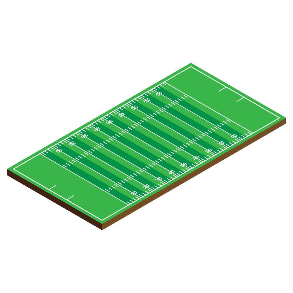 Designs of American Football Field 3D vector