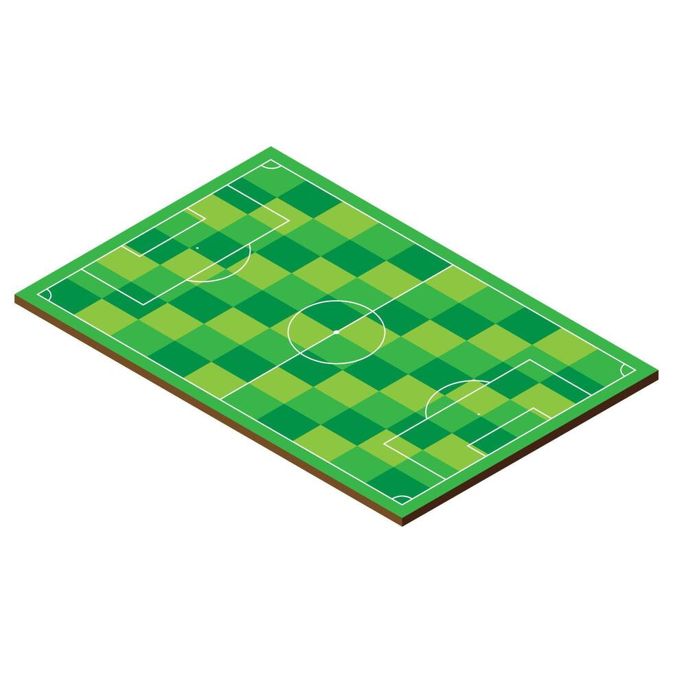The Illustration of Soccer Field 3D vector