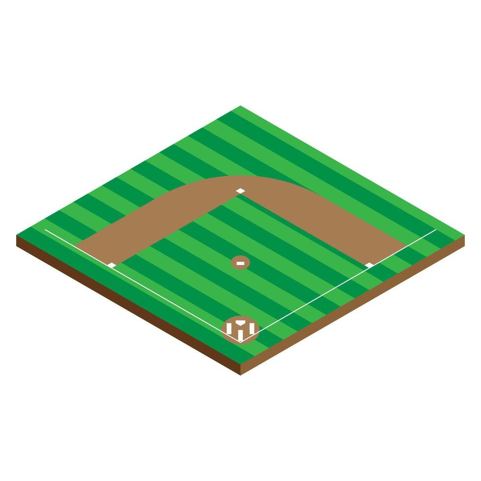 The Illustration of Baseball Field vector
