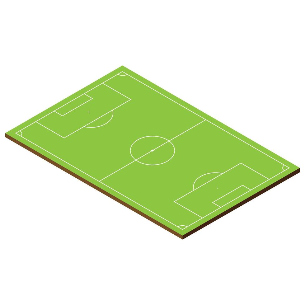 The Illustration of Football Field 3D vector
