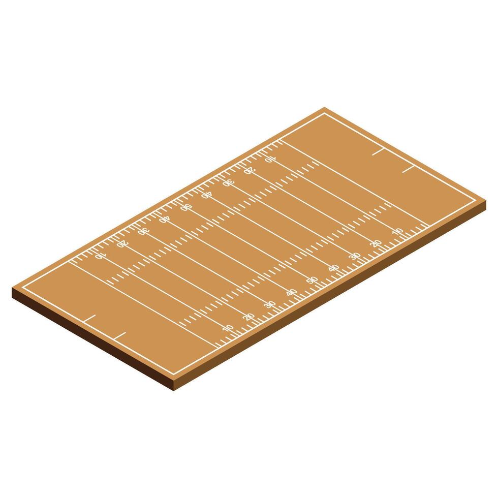 The Illustration of American Football Field 3D vector