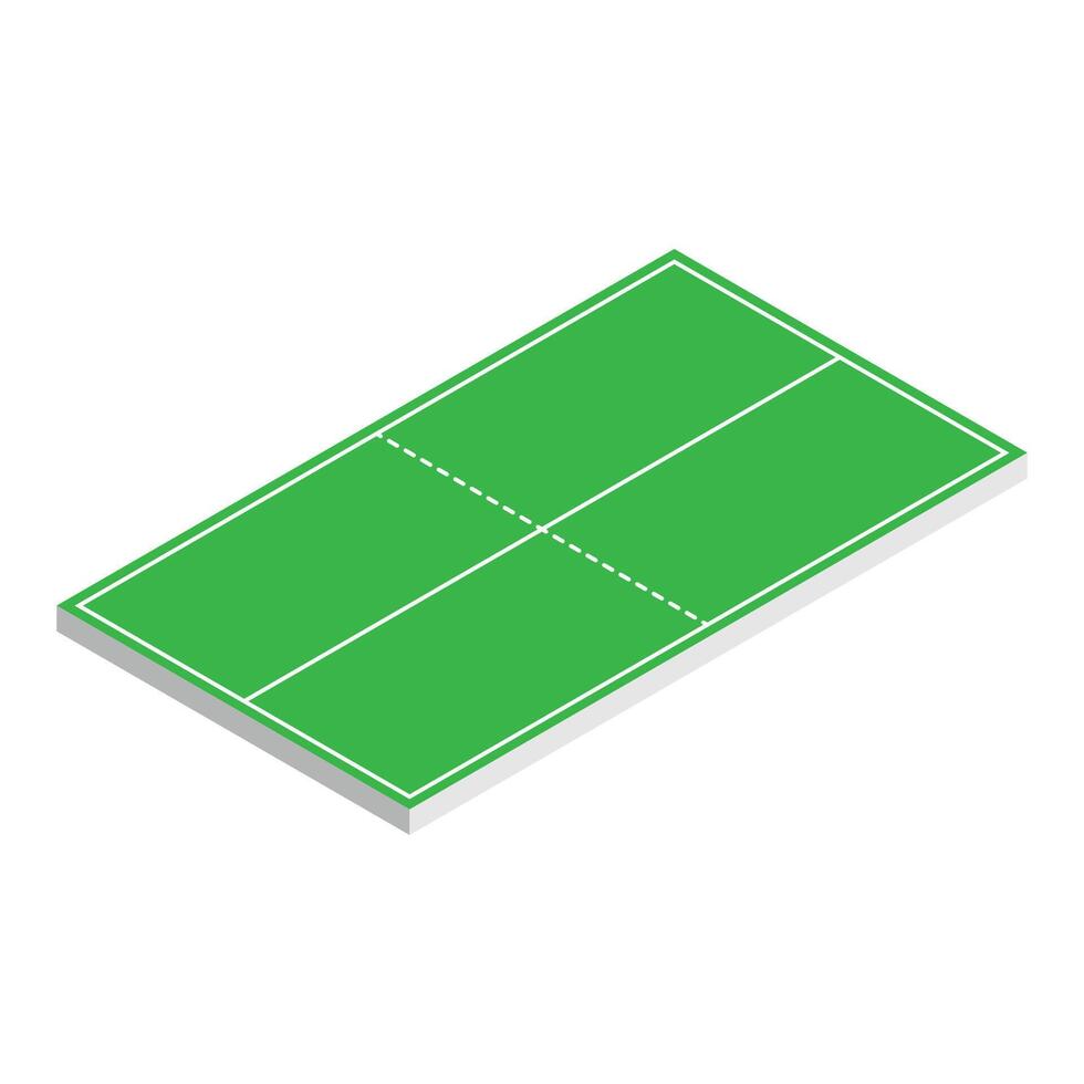 The Illustration of Table Tennis Field 3D vector