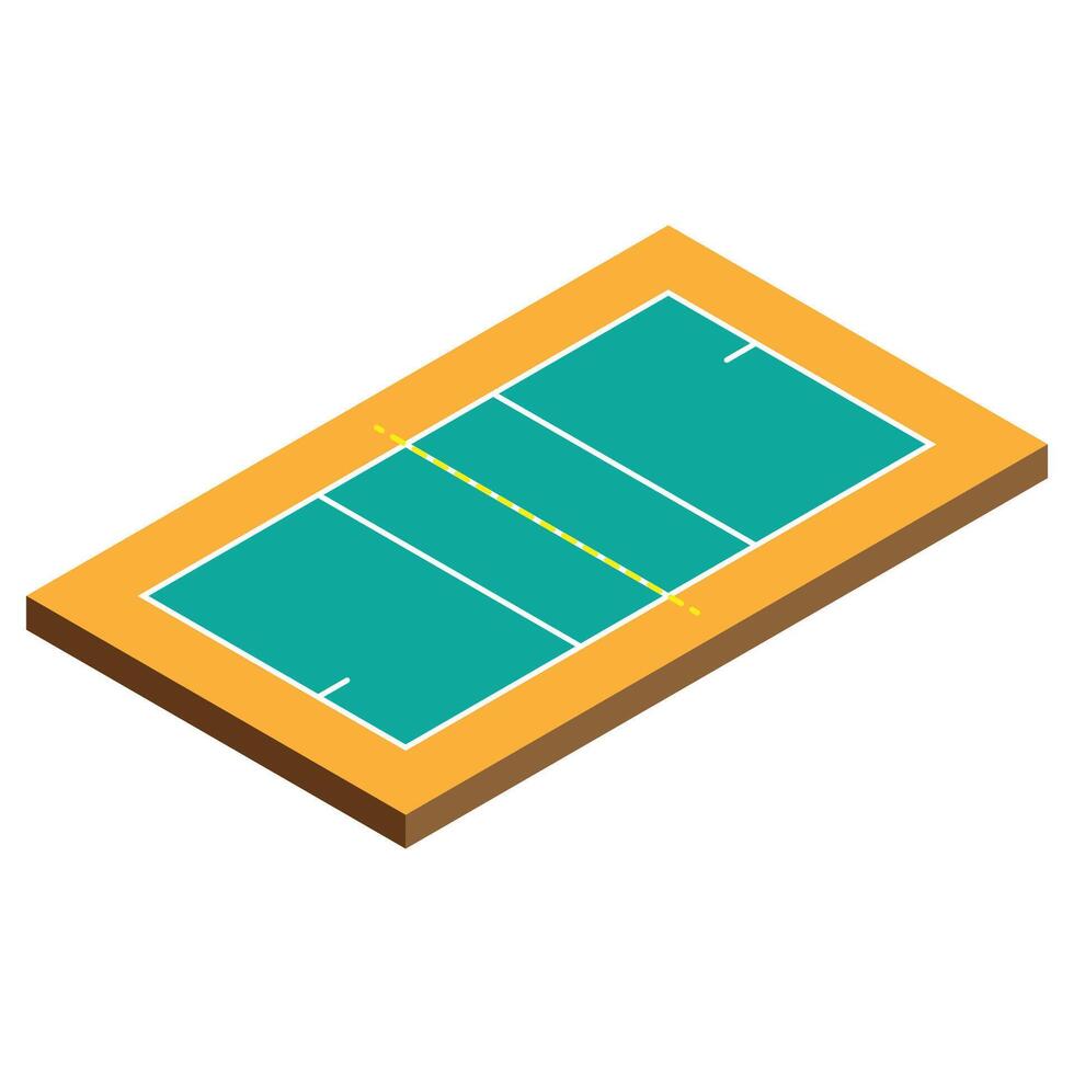 The Illustration of Volleyball Field 3D vector