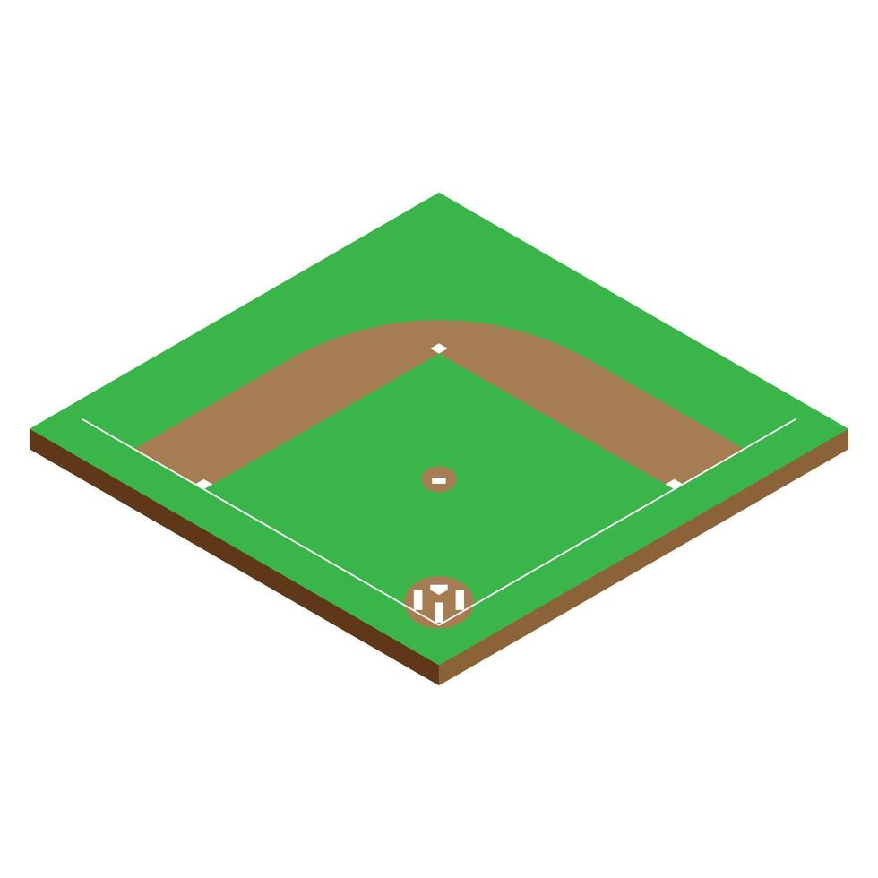The Illustration of Baseball Grass Field vector