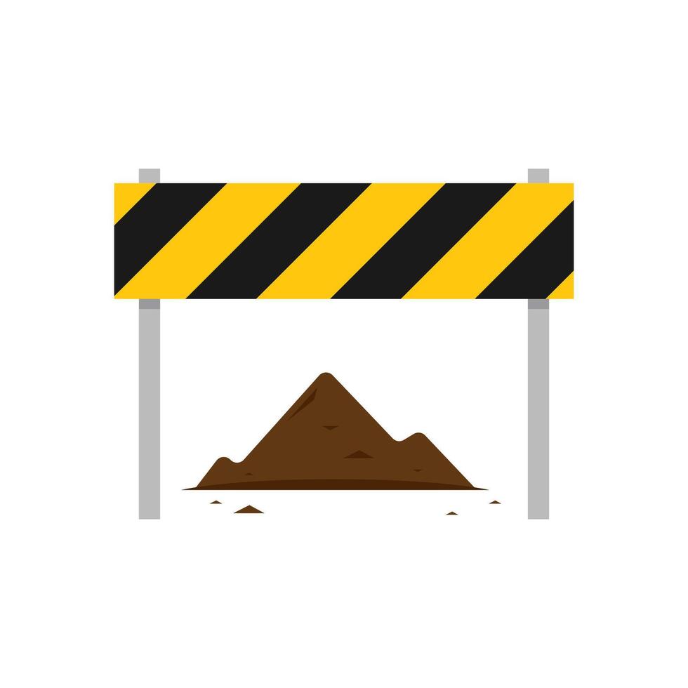 Construction sign. barricade block . fence . wallpaper. free space for text. vector