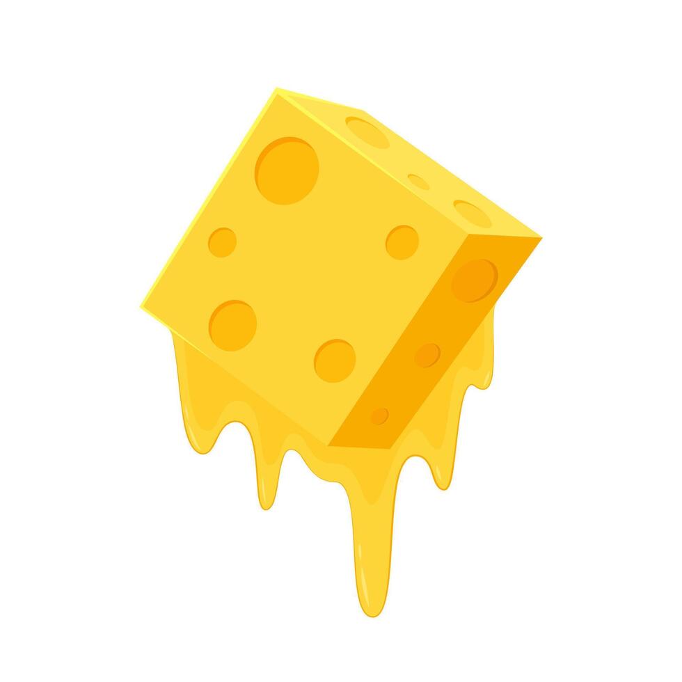 Cheese cartoon. Cheese isolated on white background. vector