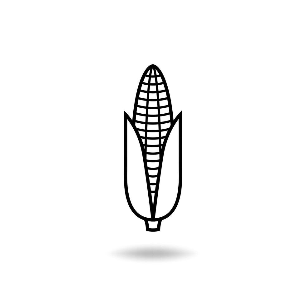 Corn icon on white background. Corn logo design. vector