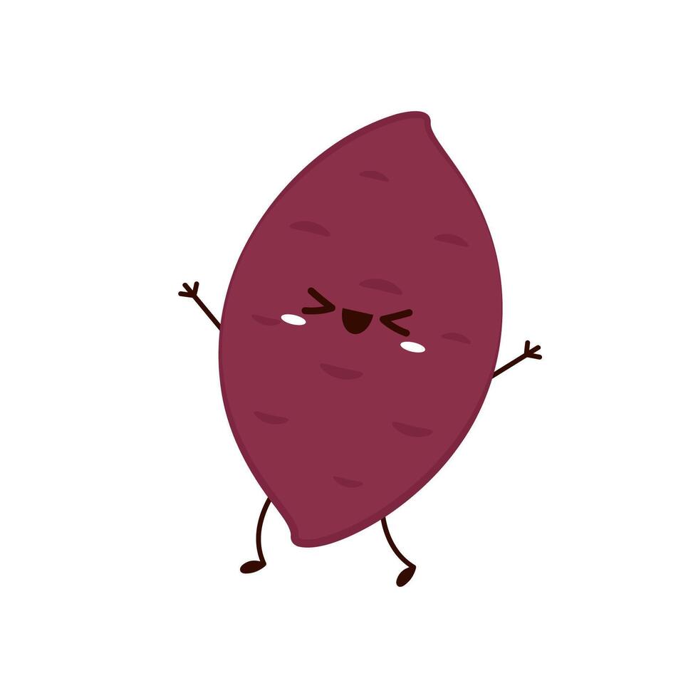 Sweet Potato character design. Sweet Potato . vector