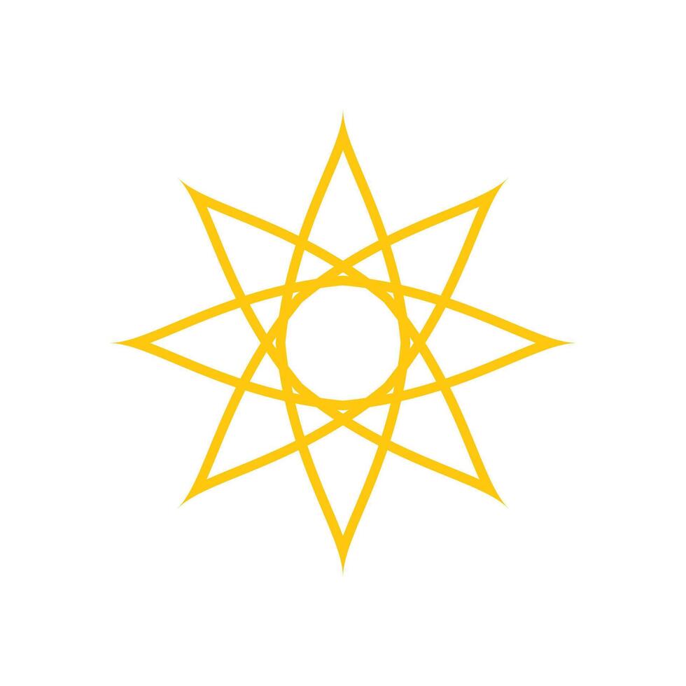 Thai flower symbol. Thai folk art - flower shape. vector