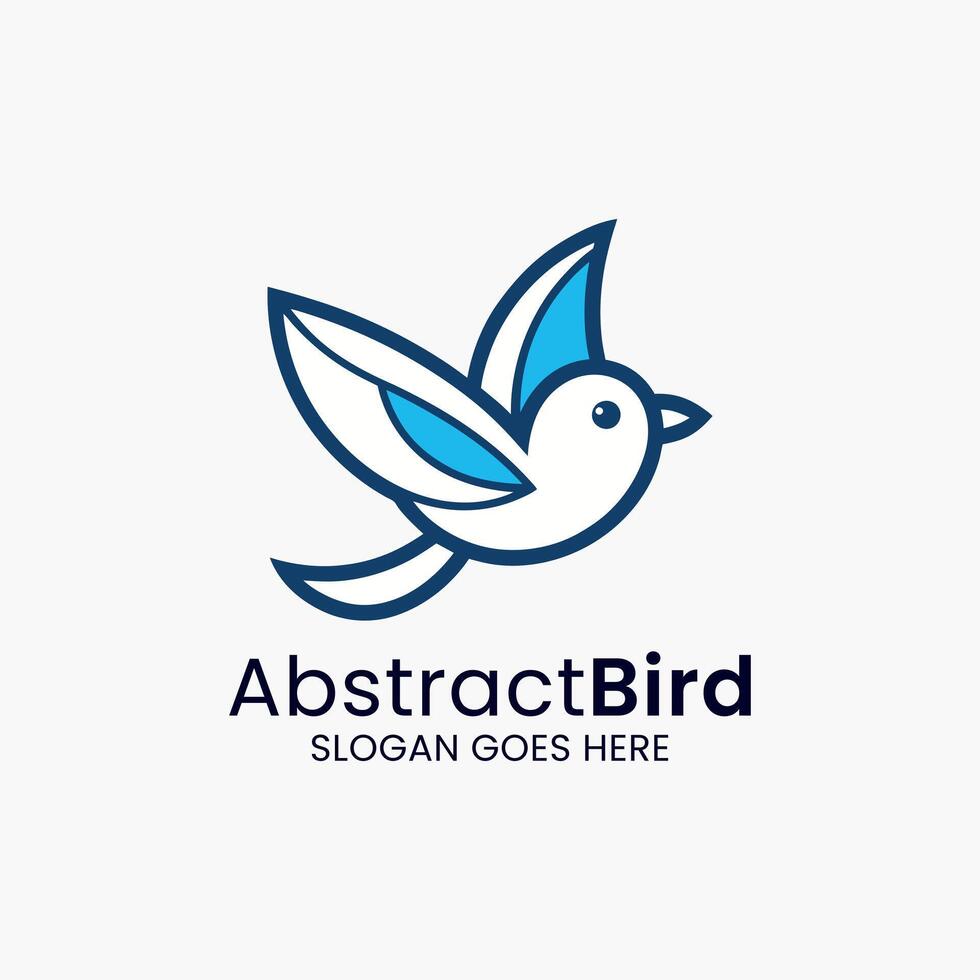 Bird Logo icon. Linear style vector