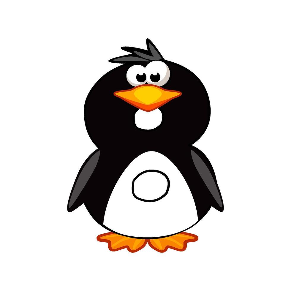 Cartoon Penguin number 8, figure Eight. Cartoon of number with a animal concept. Calligraphy, lettering, typography for your Education cards or game vector