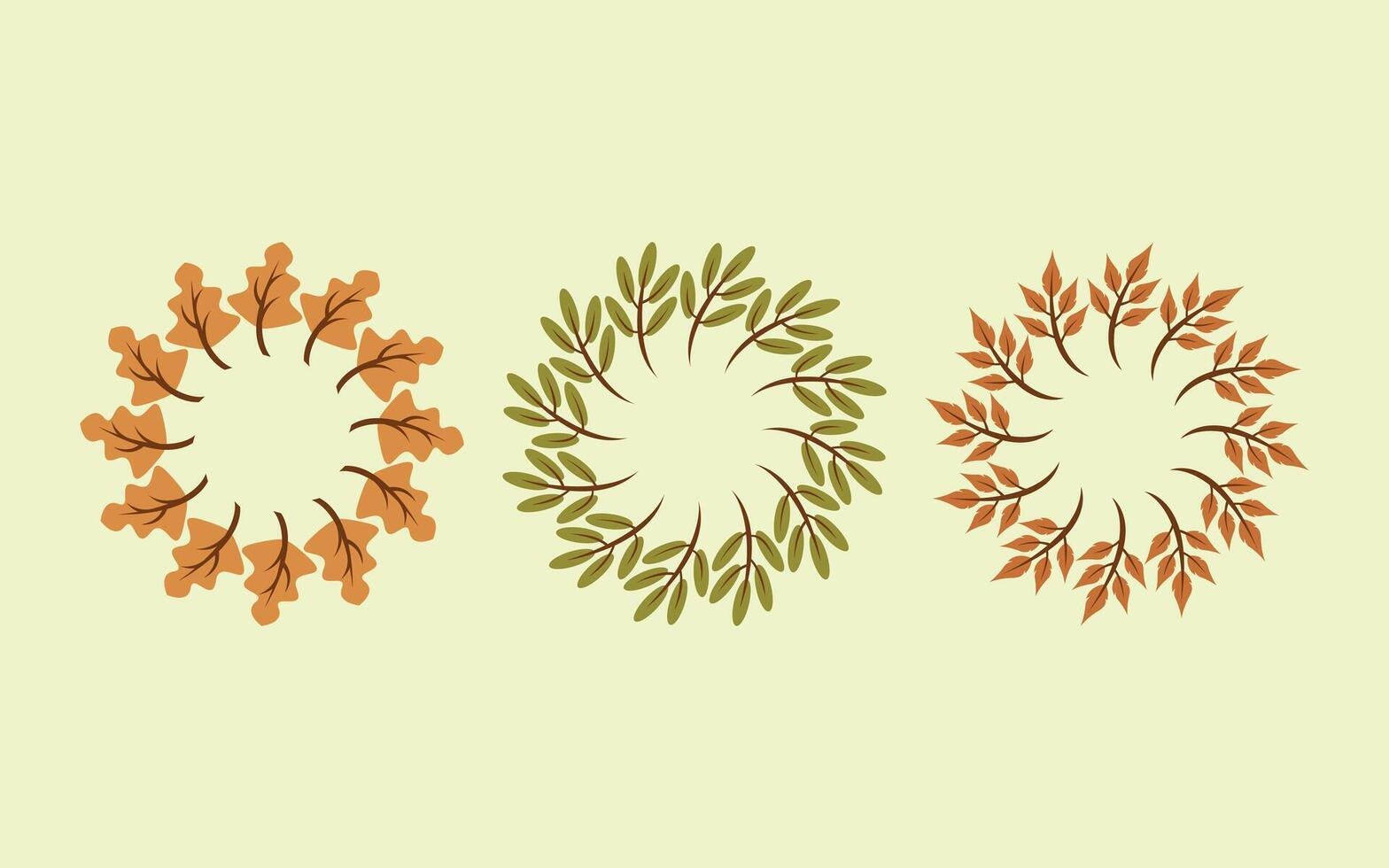 Set of autumn leaves illustration vector