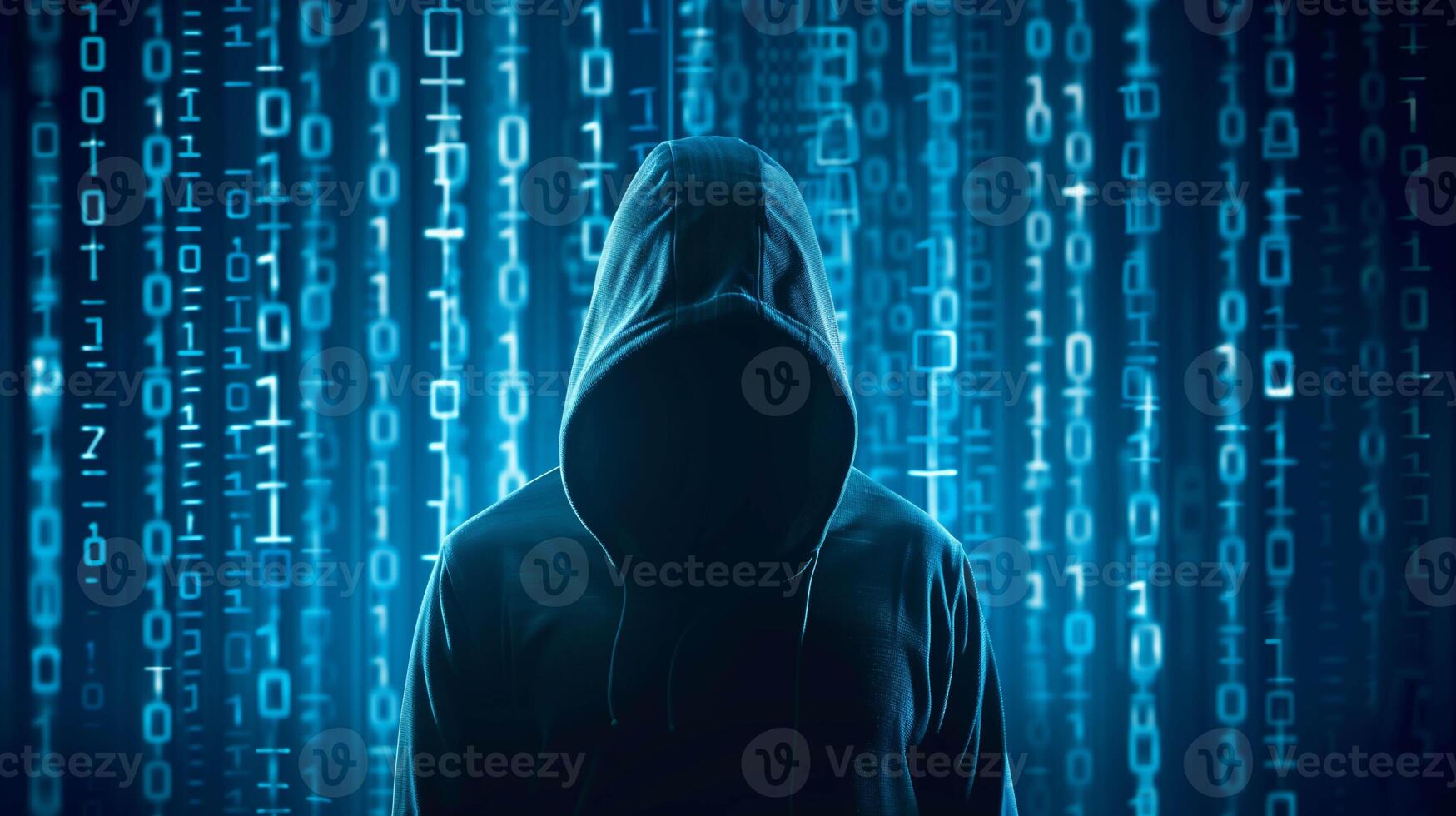 Cybersecurity, hacker internet digital network technology computer protection identity privacy data. photo