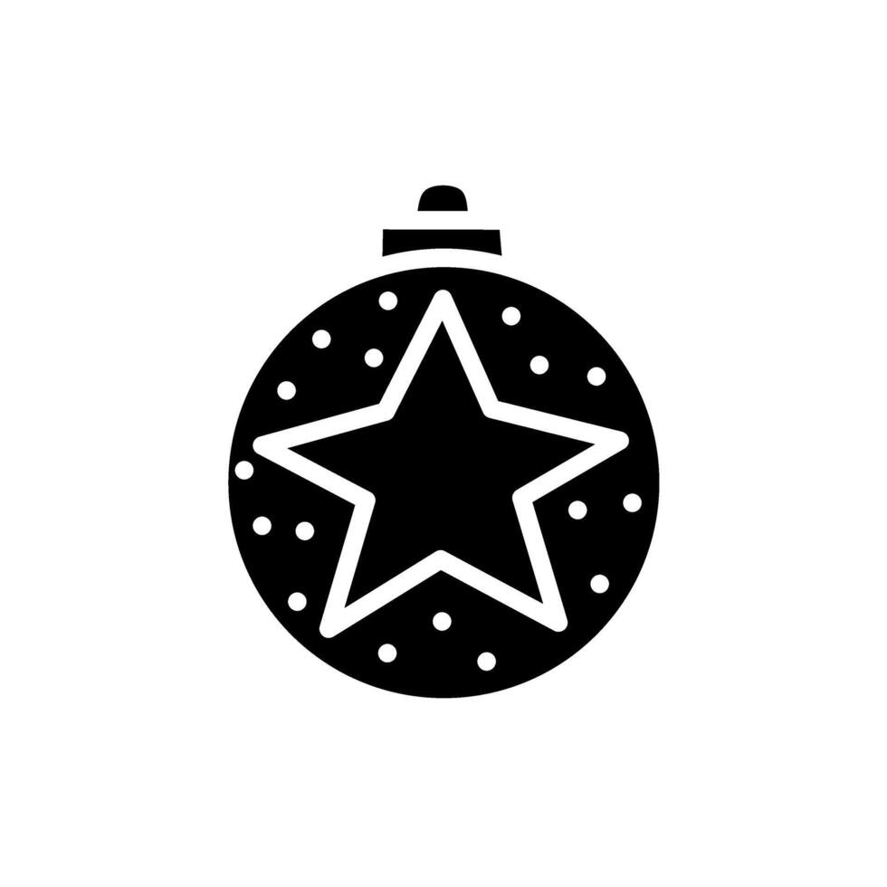 Christmas Light Bulb Icon with Star in the Center vector