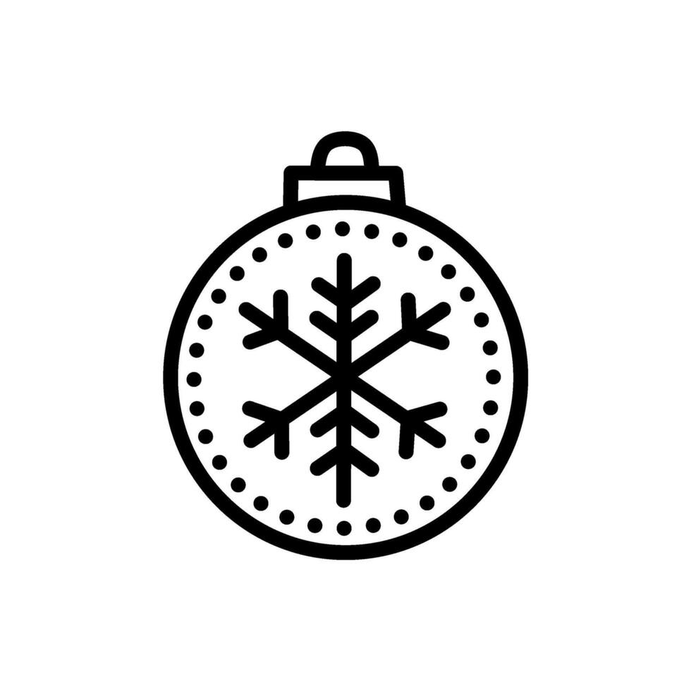 Light Bulb Line Icon with Snowflake shape in the middle vector