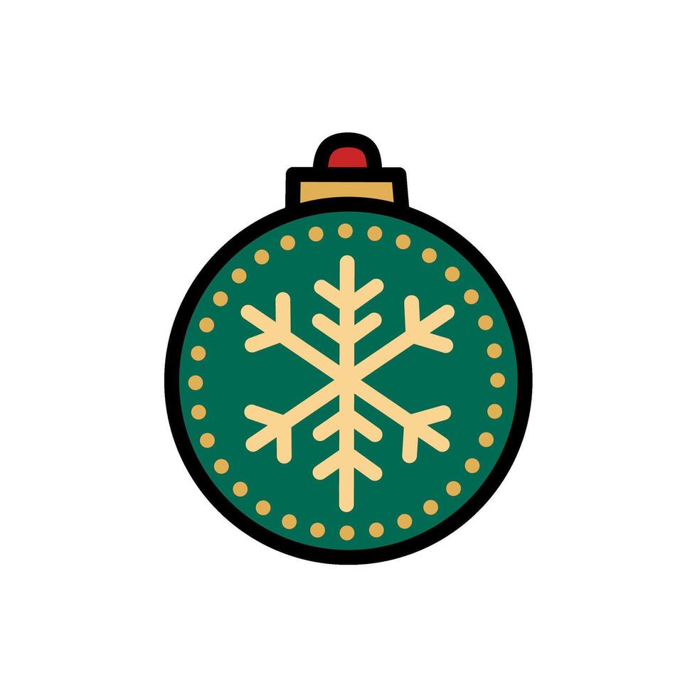 Light Bulb Icon with Snowflake shape in the middle, Decoration for Christmas or New Year Theme vector