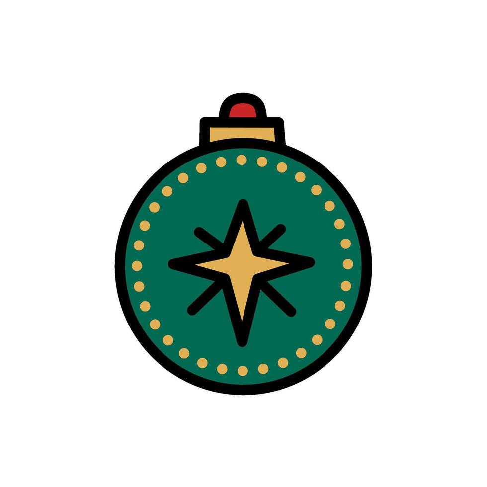 Minimalist Hand Drawn Style Light Bulb Icon for Christmas or New Year Decoration vector