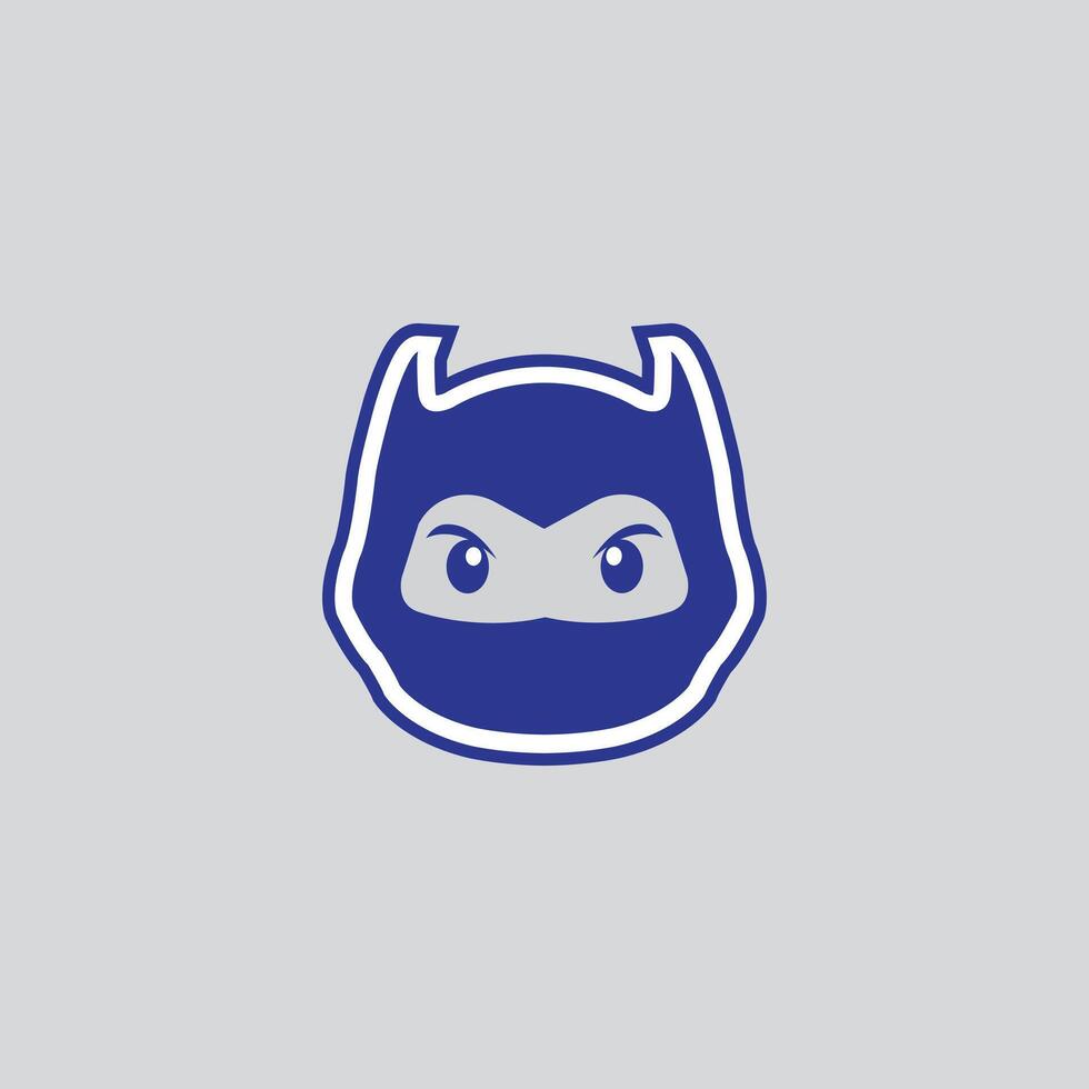 A blue batman logo with a white background vector