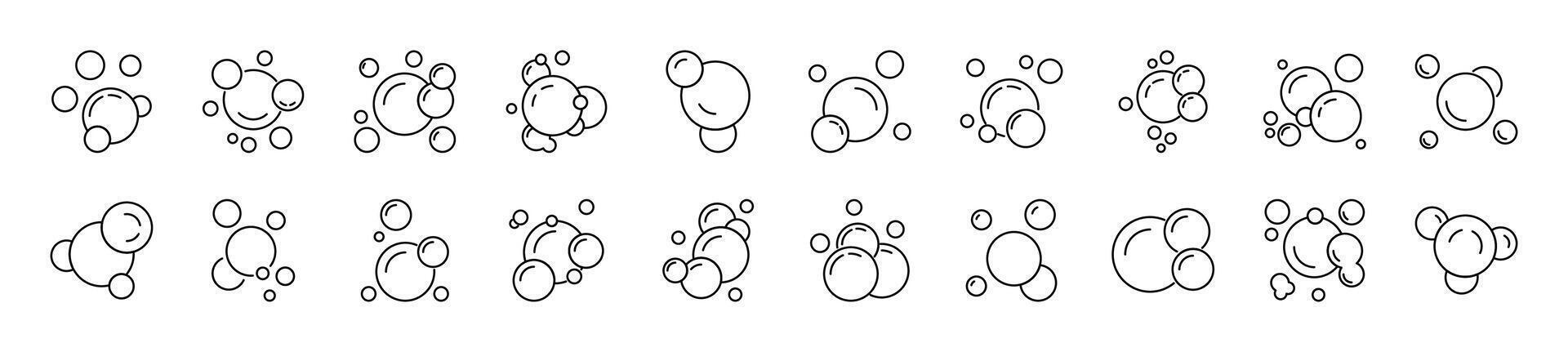 Signs of Foam for Shops and Stores. Suitable for books, stores, shops. Editable stroke in minimalistic outline style. Symbol for design vector