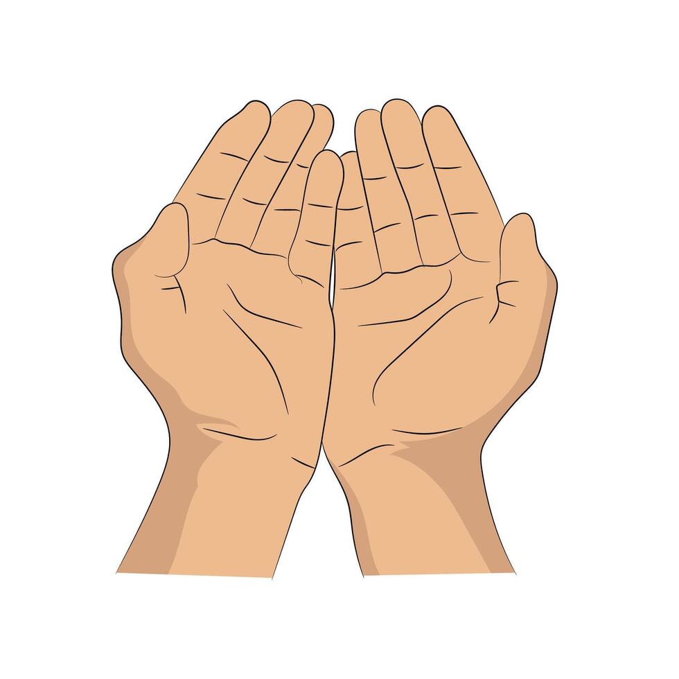 Hand praying design vector