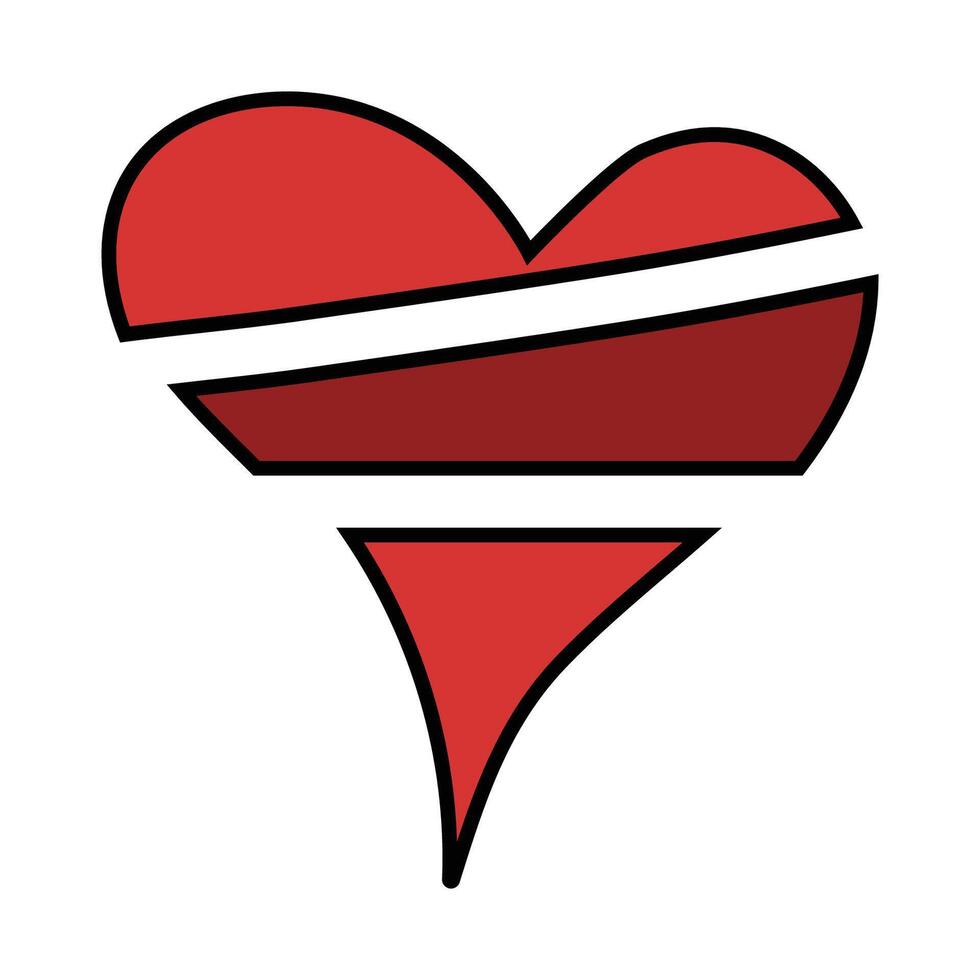 Brocken heart shape vector