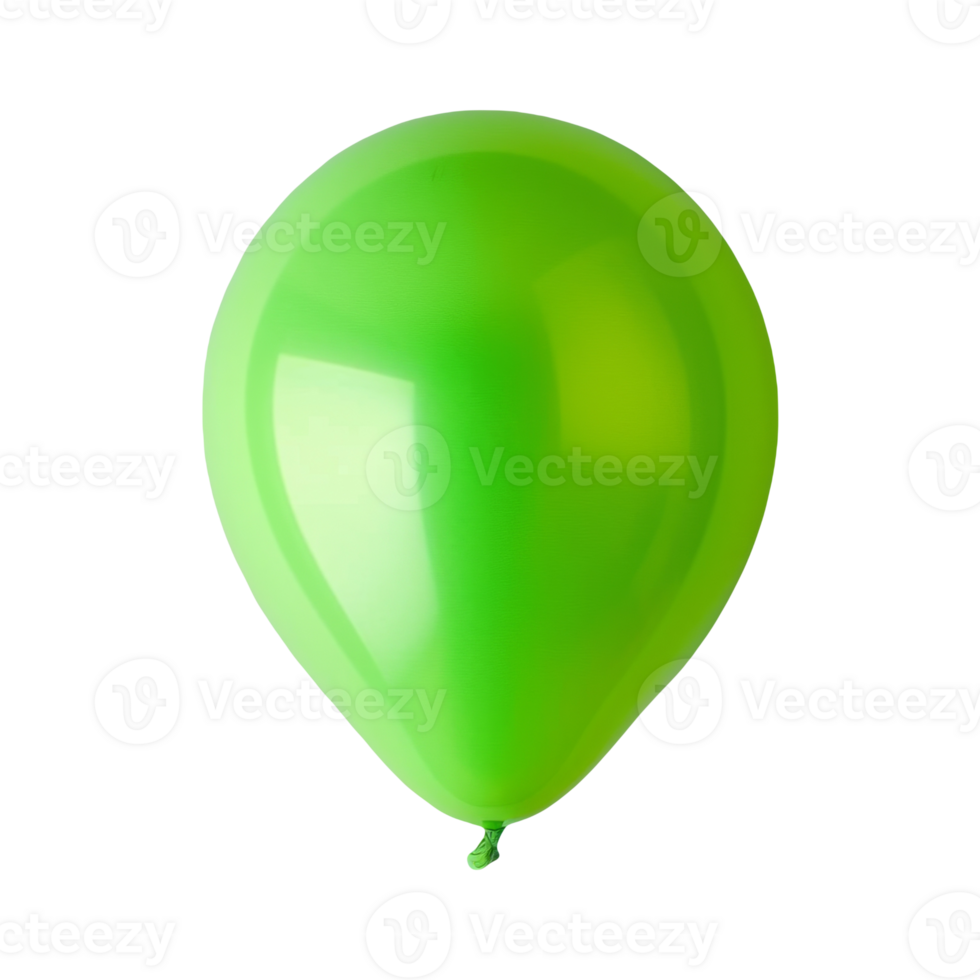 Single Green Air Balloon On Isolated Background. Fun and Cheerful Event Decor png
