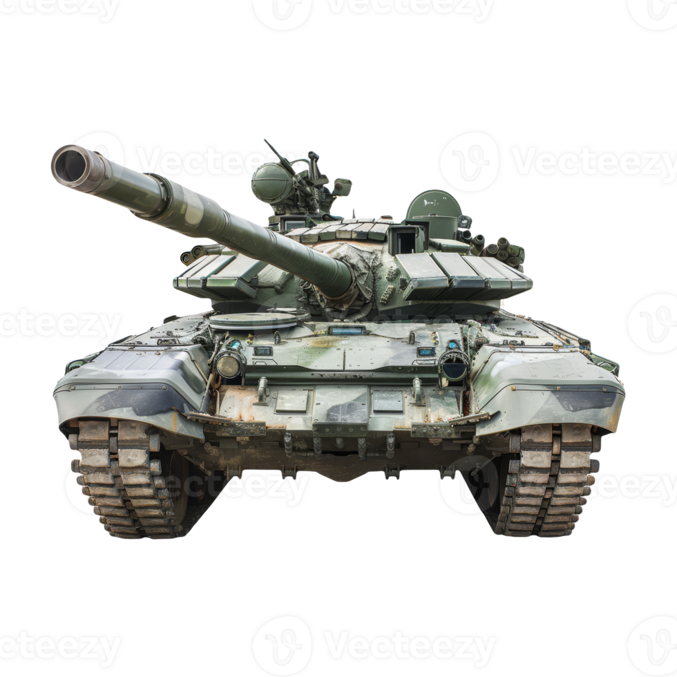 Powerful Military Tank in Camouflage On Isolated Background png