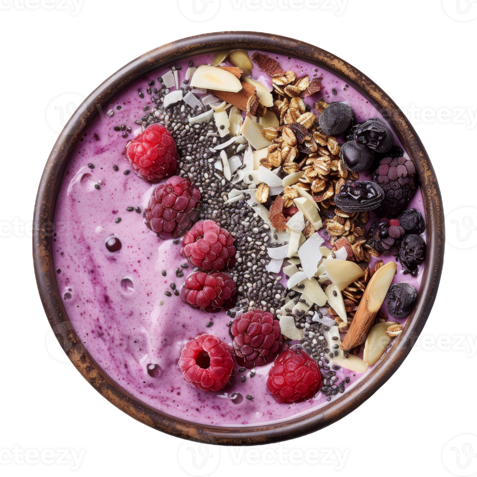 Fresh Smoothie Bowl On Isolated Background. Healthy Diet Concept png