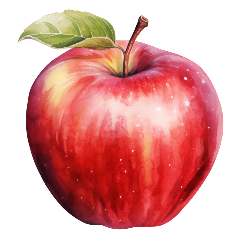 A apple fruit isolated on transparent background, exotic, tropical fruit, summer clipart png