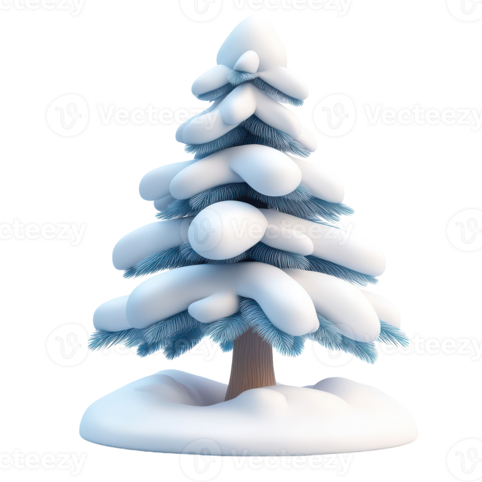 A christmas tree with snow on it png