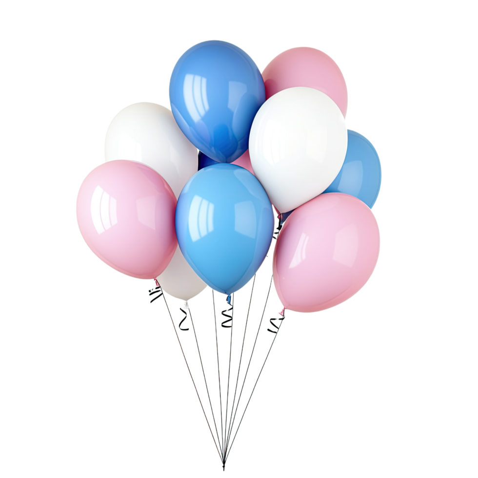 A bunch of pink and blue balloons png