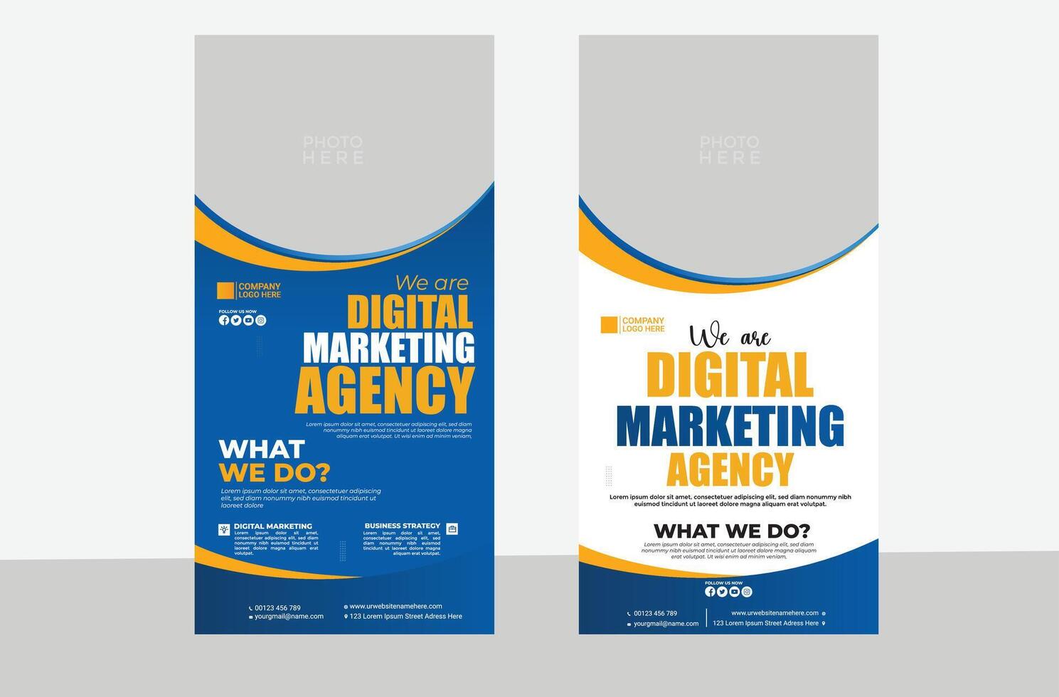 corporate x-banner and stand design vector