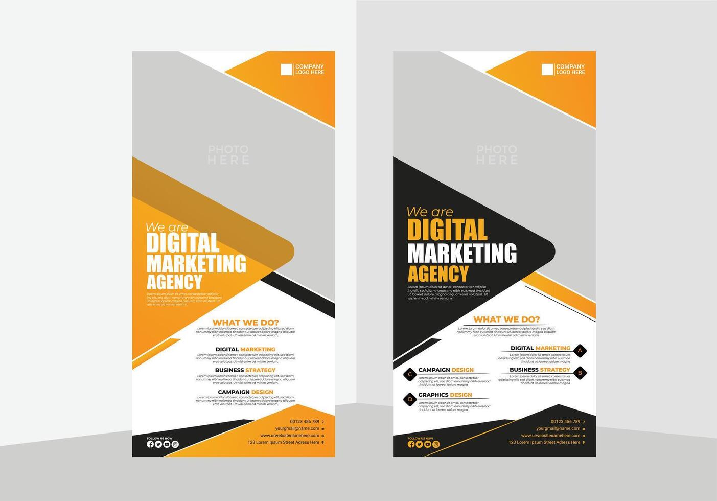 corporate x-banner design vector