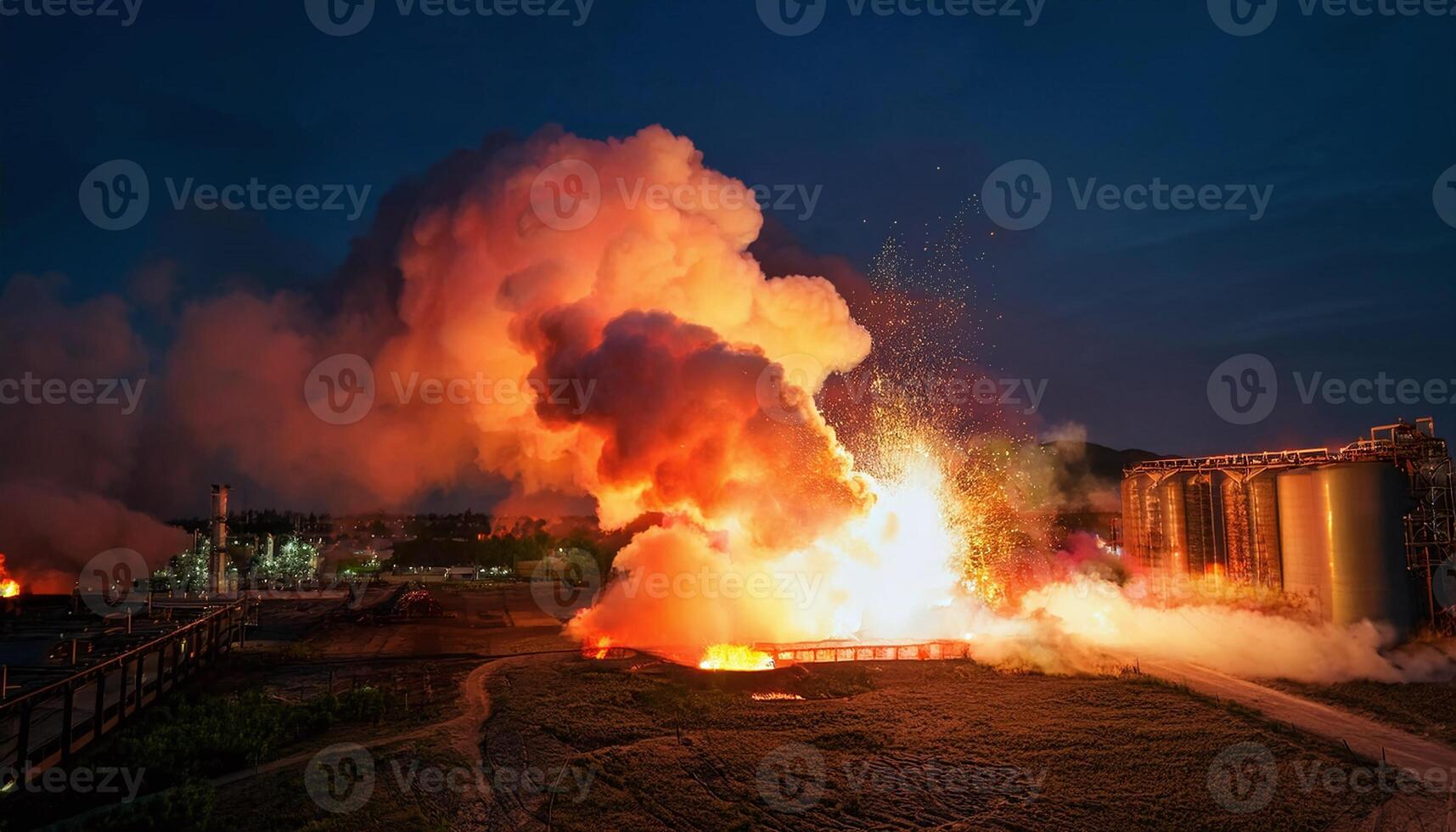 Massive Explosion in Oil Storage Facility photo